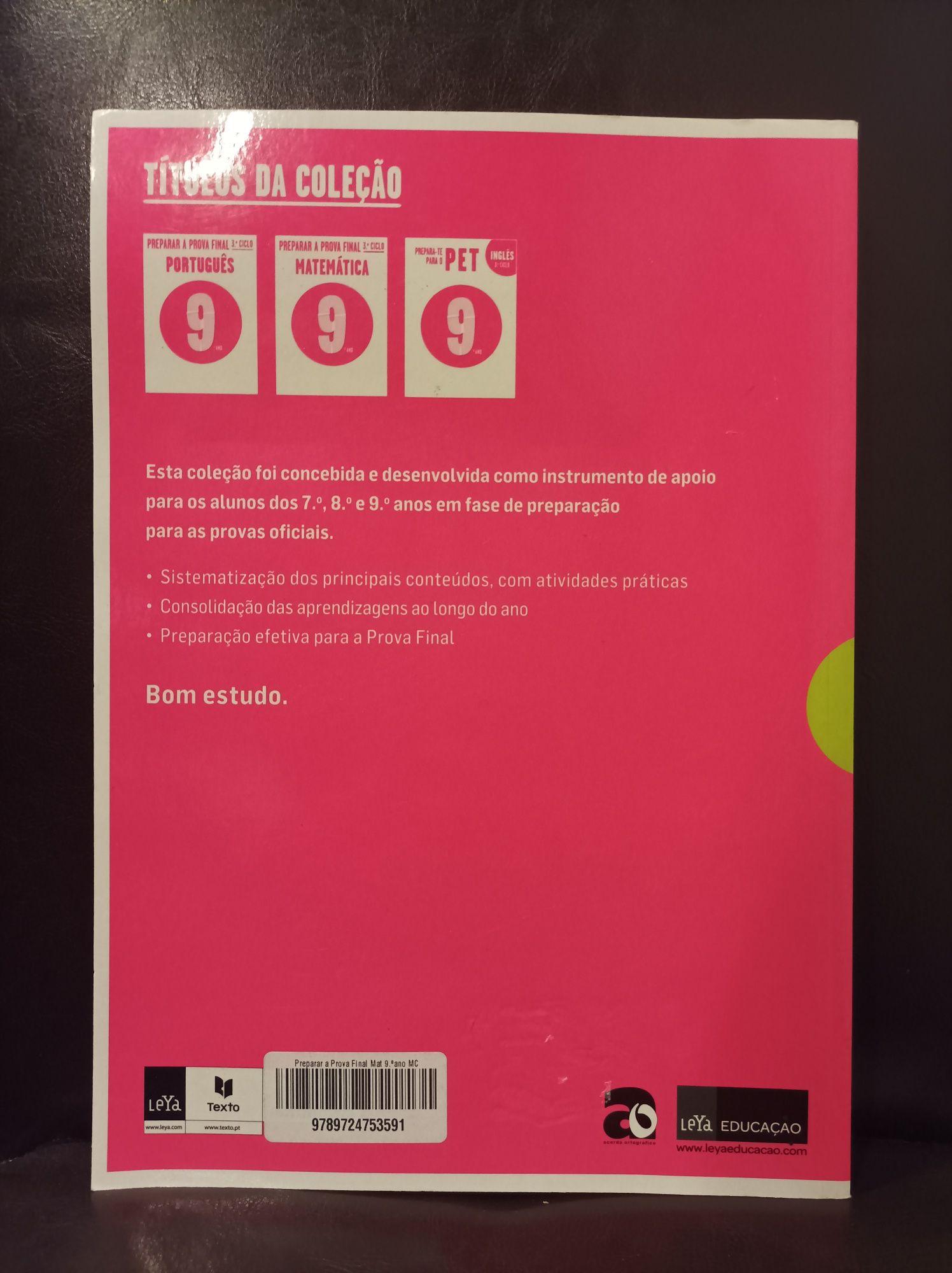 Livro de preparação para prova final matemática 9°ano