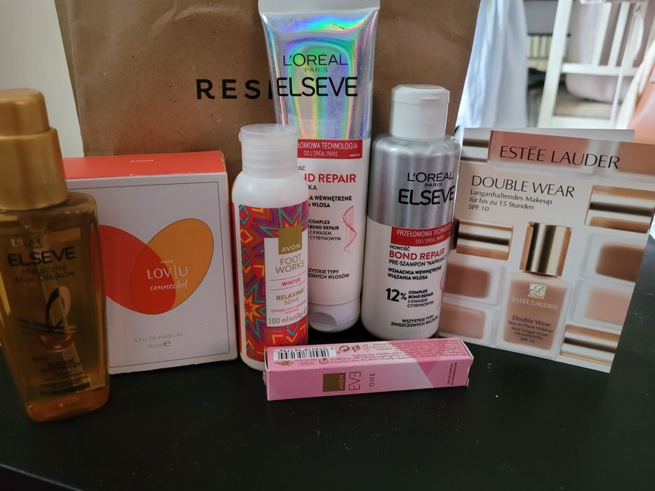 Zesraw perfumy avon love eve próbka podkład Este Lauder loreal elseve