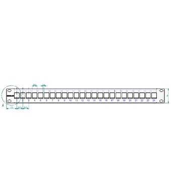 patch panel schrack kros. 19" 24-porty