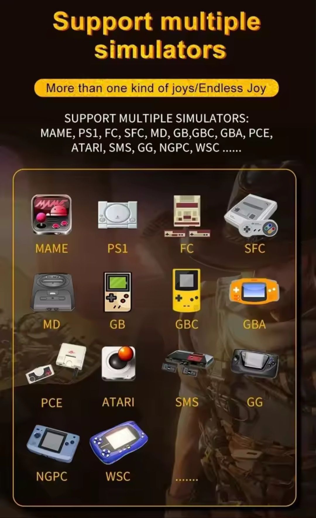 Przenośna konsola retro gry multimedia SF3000