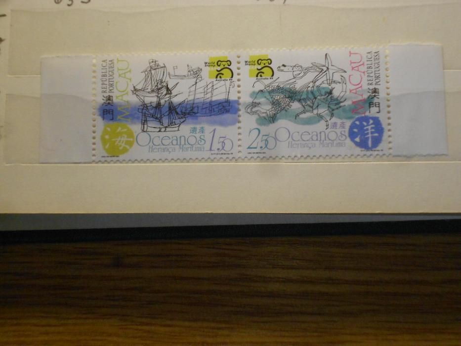 Znaczki pocztowe - Makao- fauna wodna