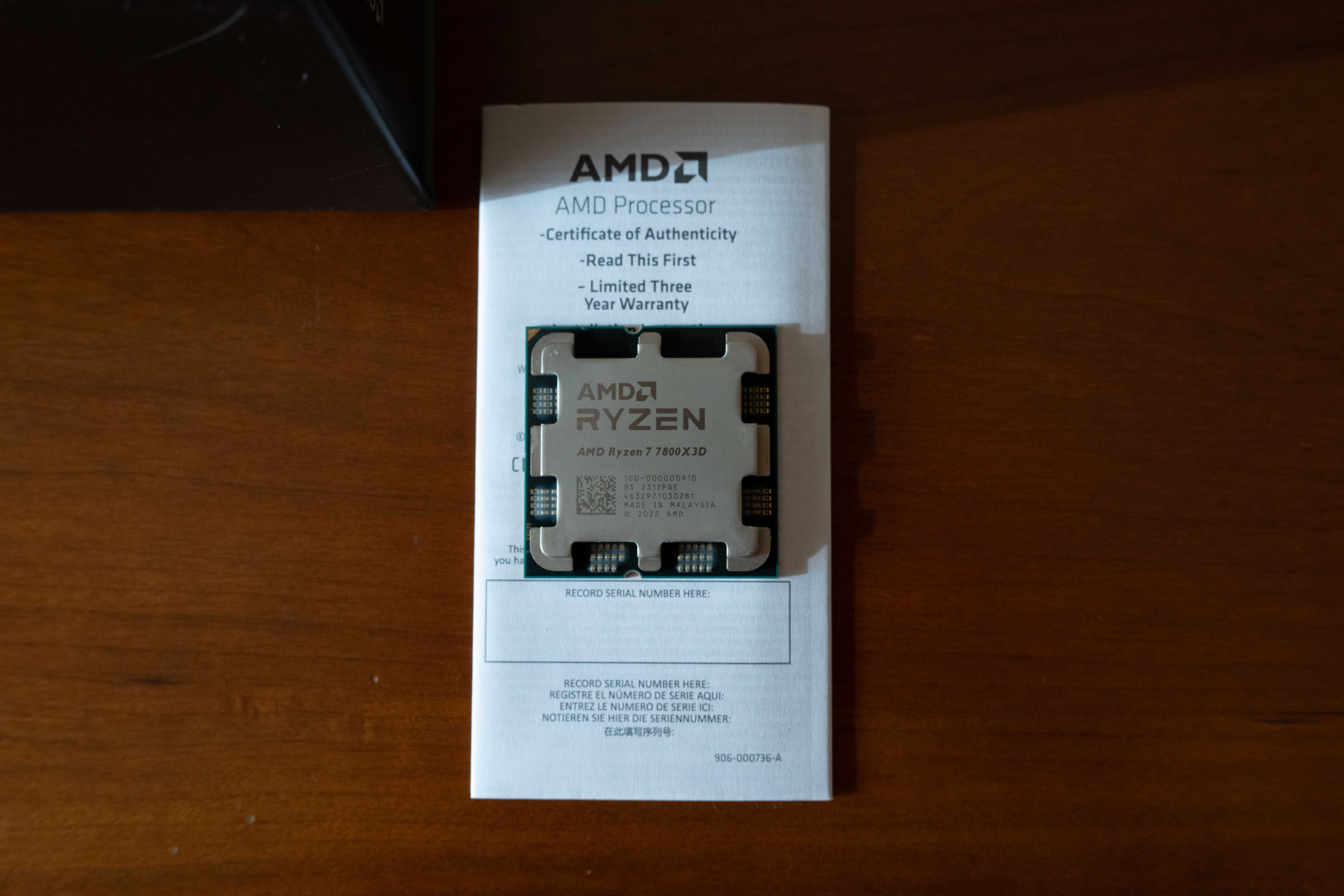AMD Ryzen 7800 X3D