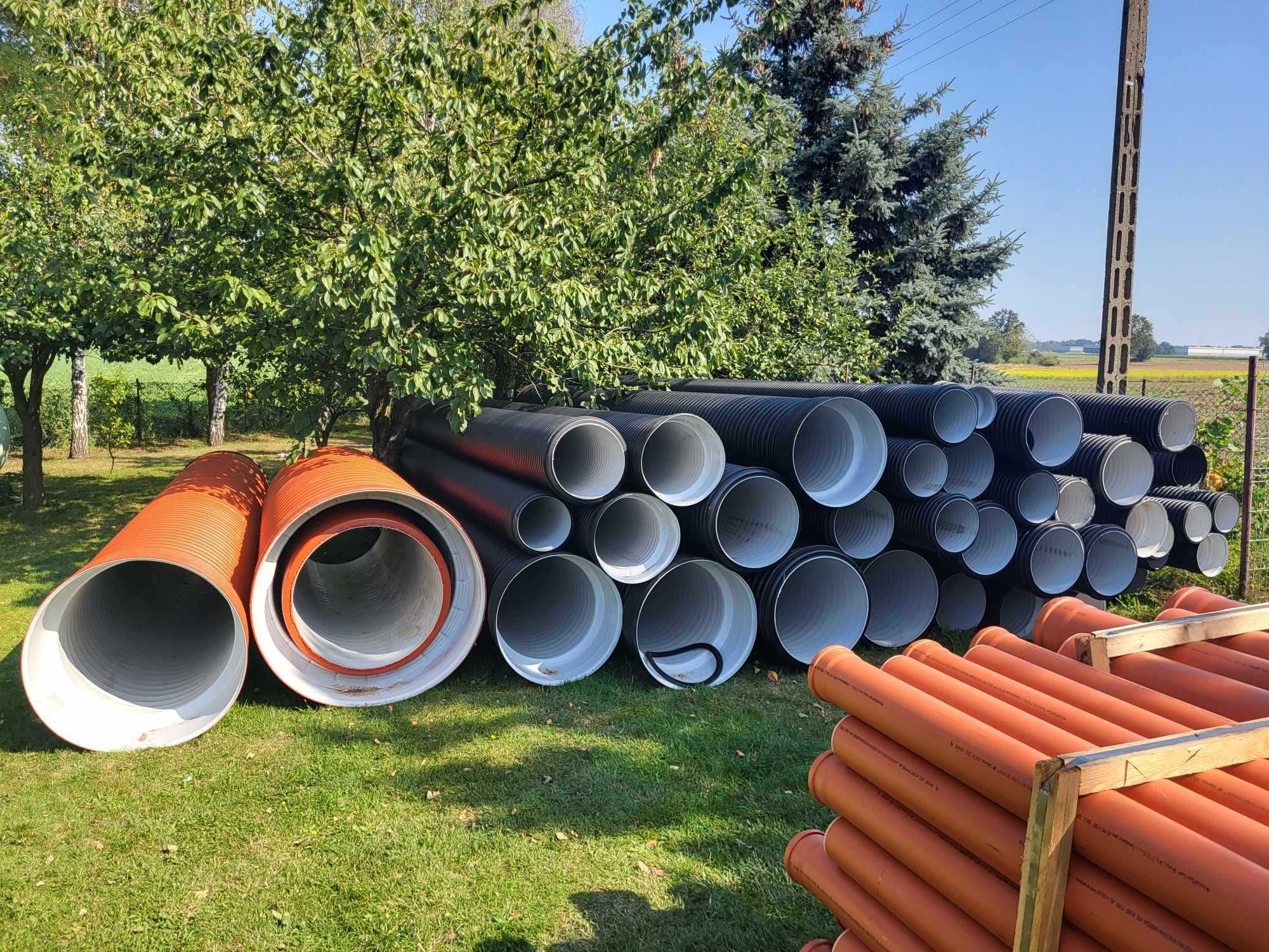 Ścianka skośna przepustu, bok, RESZKA, beton fi 300 i 400