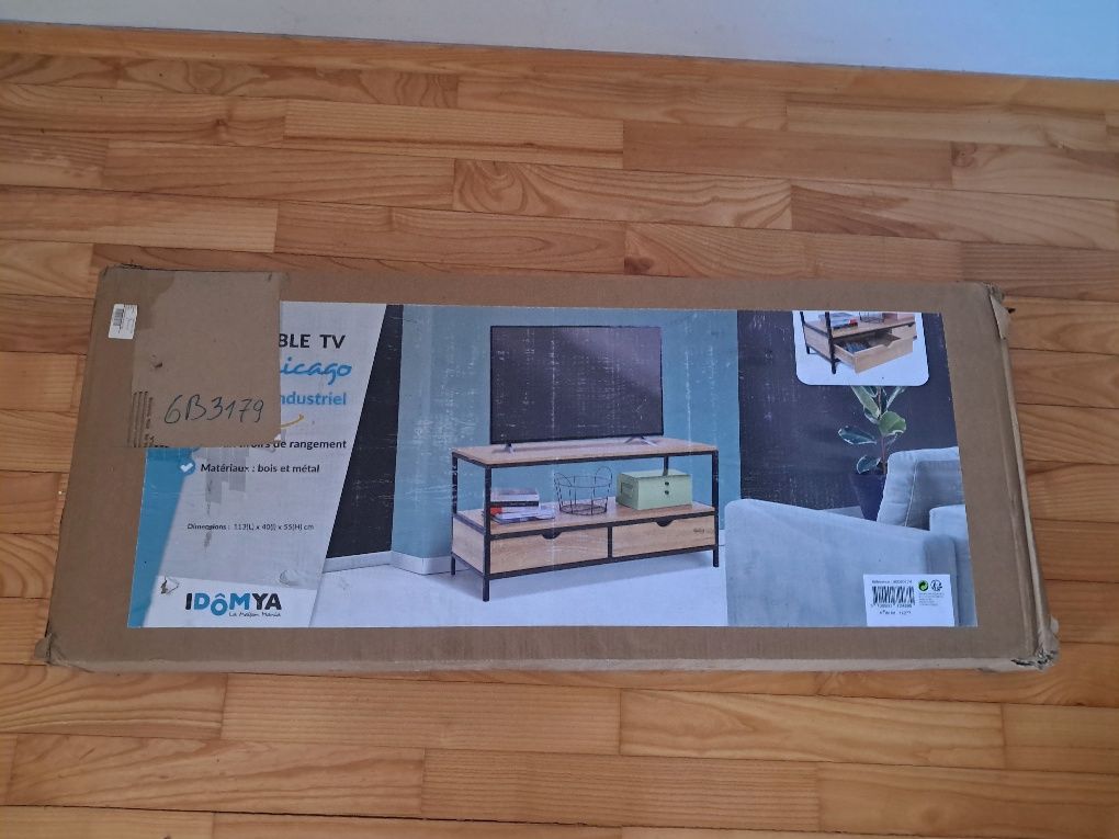 Półka TV szafka rtv półka loft IDOMYA