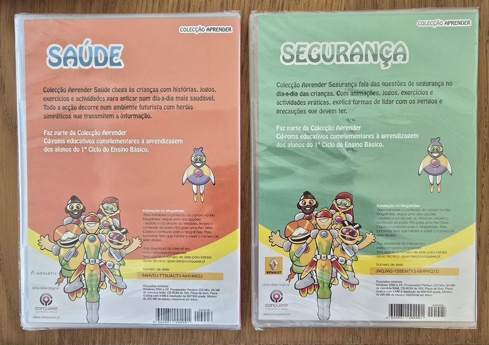 Coleção de 8 PC CD Rom educativos