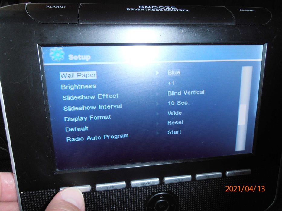 Radio budzik fotoramka