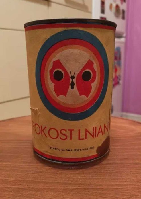 Pokost lniany puszka z 1982 roku! 1L Kapsuła czasu