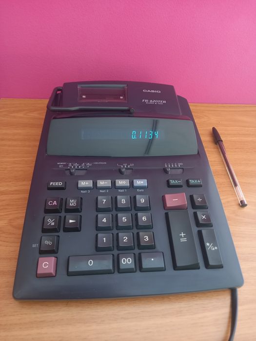 Calculadora de secretária Casio FR-620TER números grandes e bem visíve