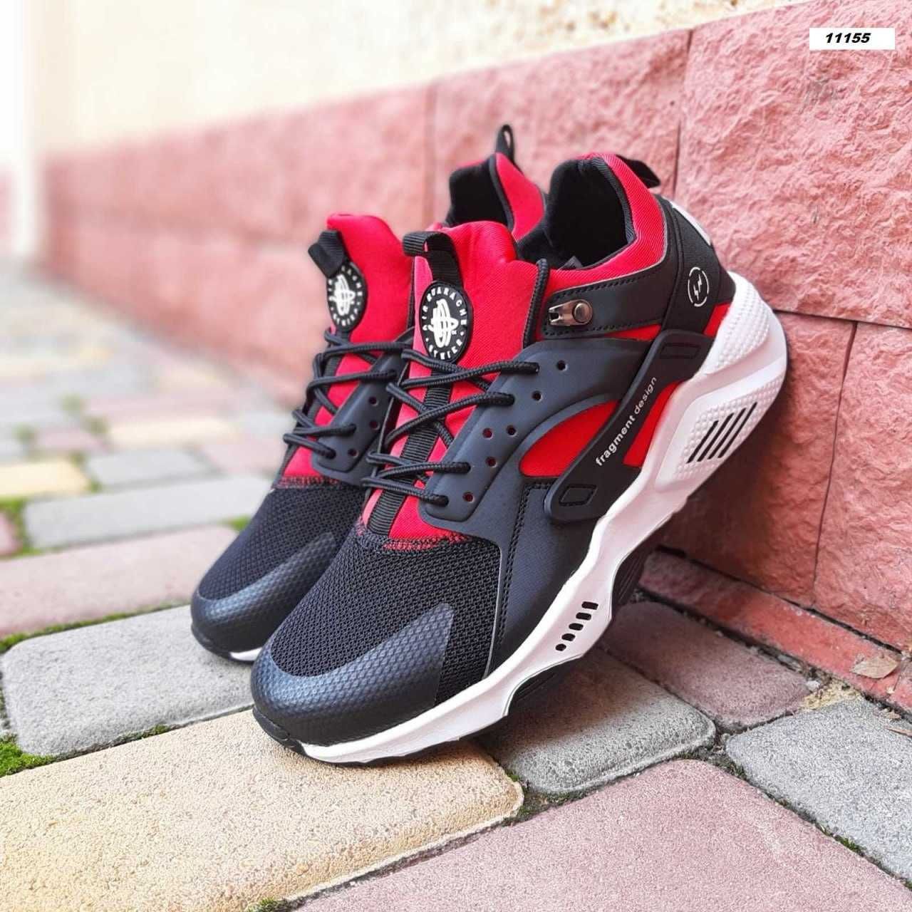 Чоловічі кросівки Nike Air Huarache Чорні з червоним 11155 ГАРНА ЦІНА