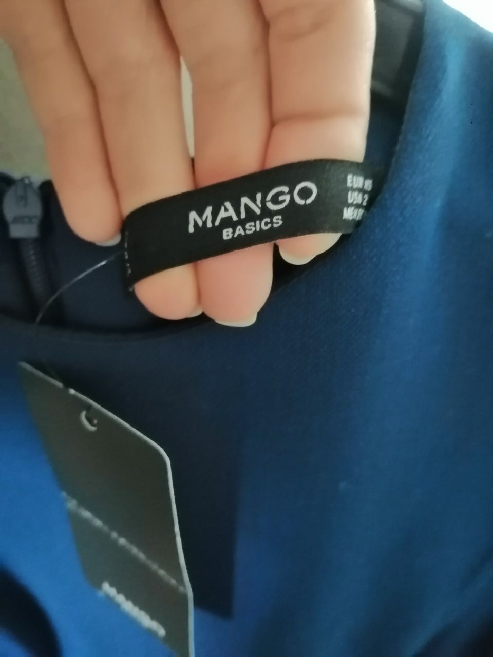 Ołówkowa sukienka Mango granatowa XS