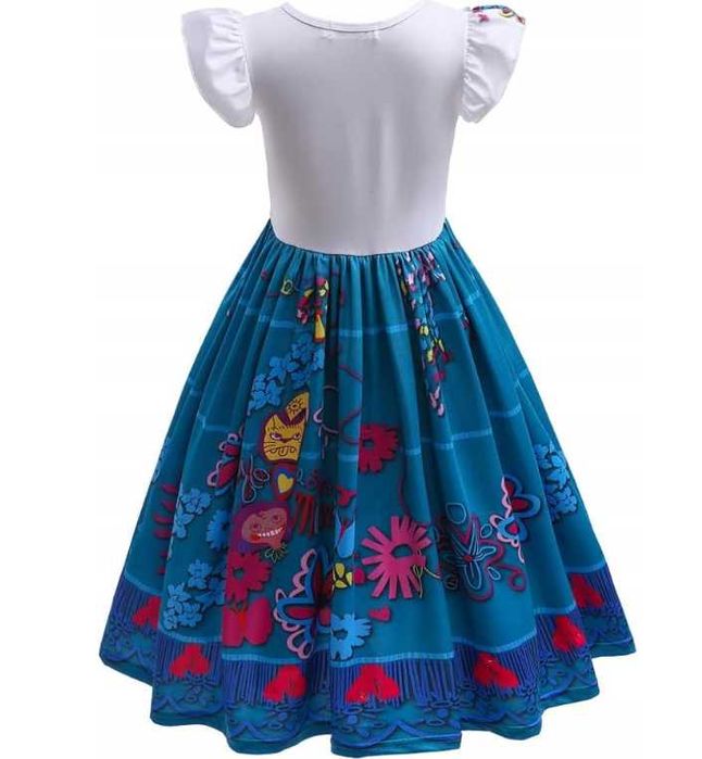 KOSTIUM KSIĘŻNICZKI SUKIENKA Dla dzieci Strój Halloween Karnawał 9 Lat