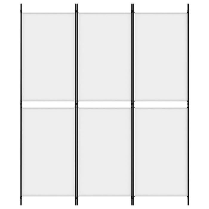 Parawan 3-panelowy, biały, 150 x 180 cm, tkanina