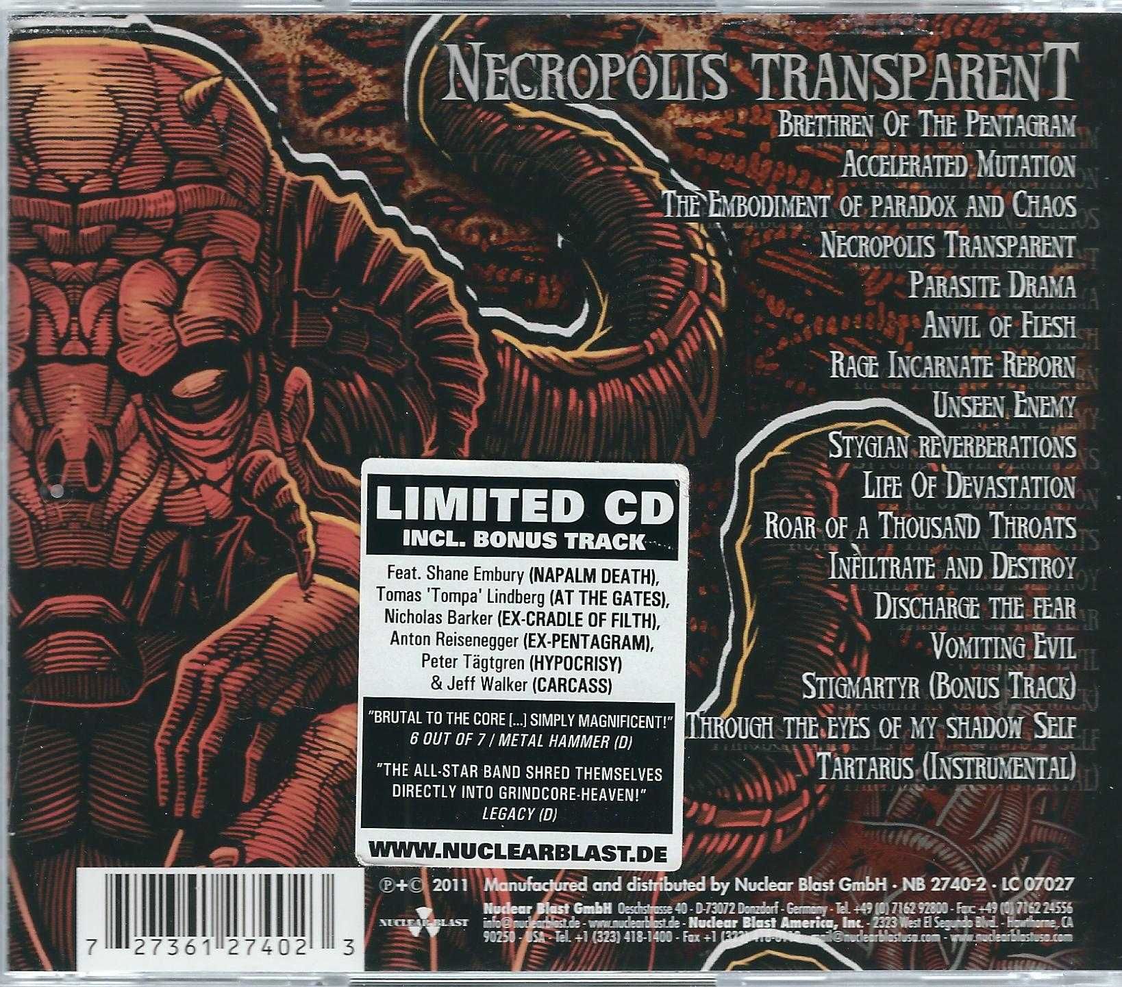 CD Lock Up - Necropolis Transparent (2011) (Nuclear Blast)