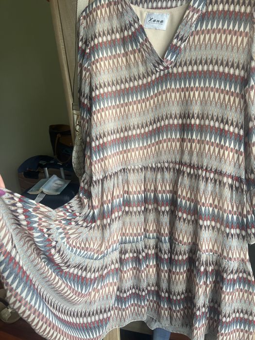 Sukienka styl boho na podszewce