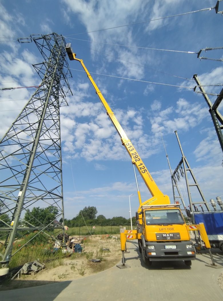 Podnośnik koszowy_usługi _zwyżka _prace  na wysokości _