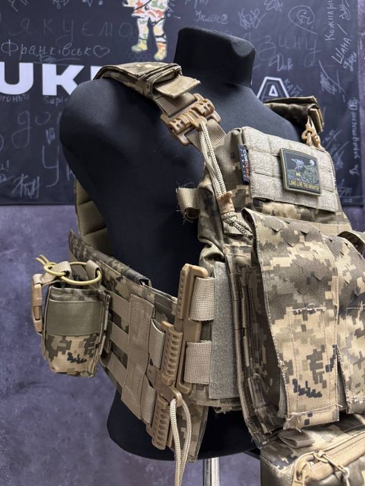 Плитоноска ATTACK Gen 2 Мультикам /Піксель Швидкого Скиду