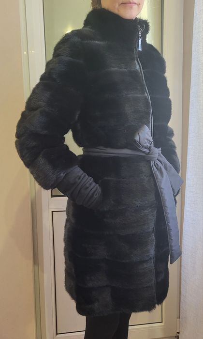 Шуба норкова чорна