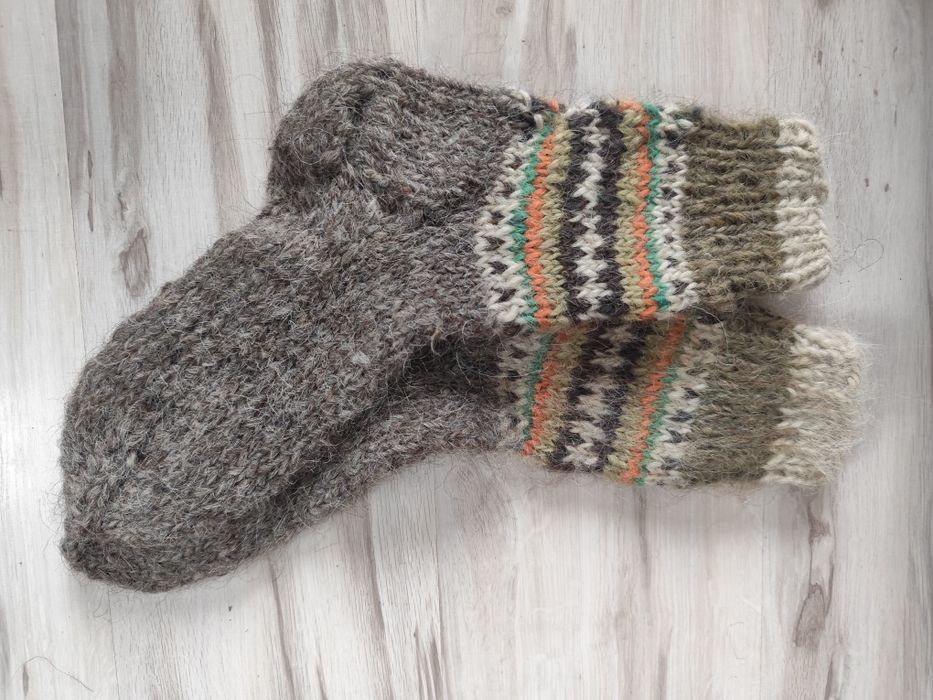 В'язані капці (шкарпетки] із овечої шерсти %100 ОПТОМ і РОЗДРІБ
