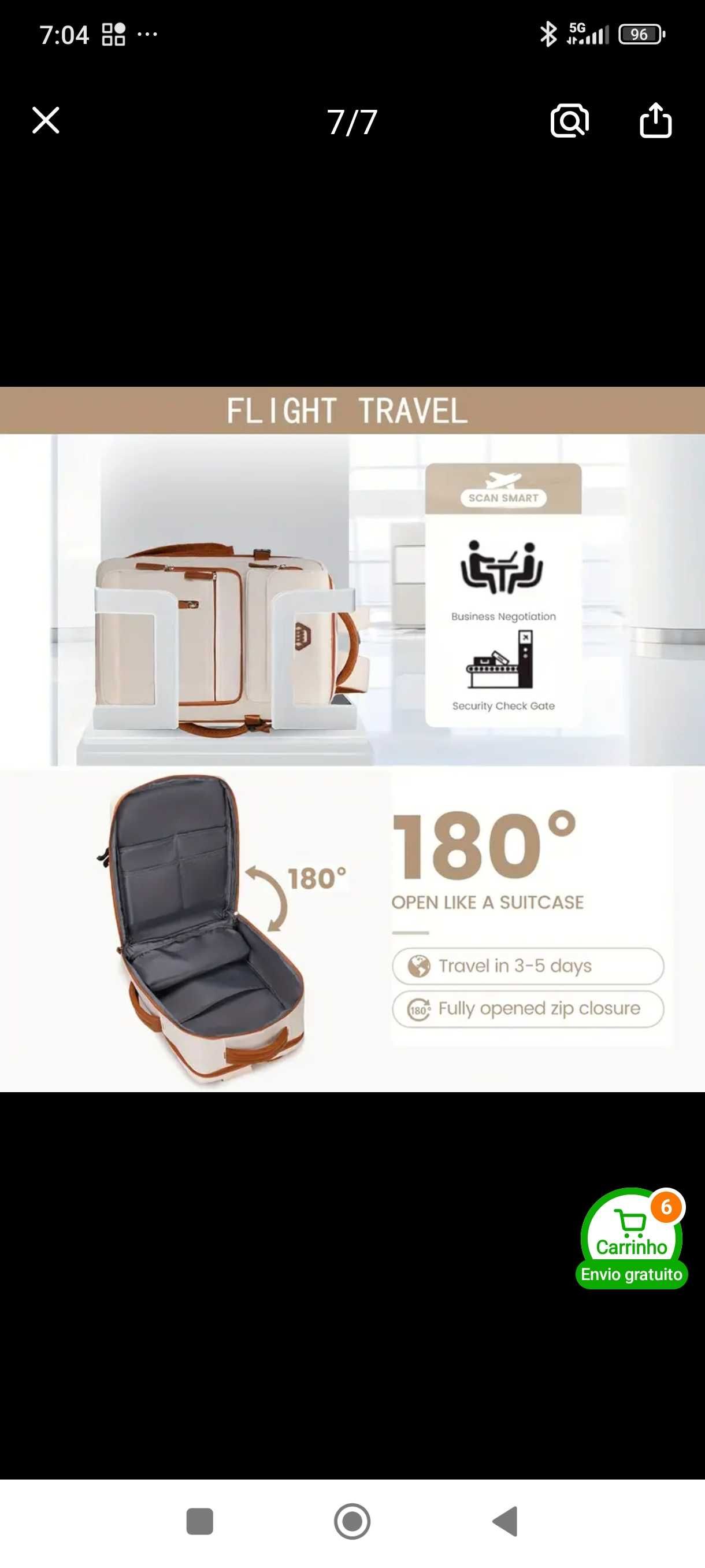 Mochila viagem muito prática