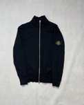 Wełniany Sweter Stone Island zipped black