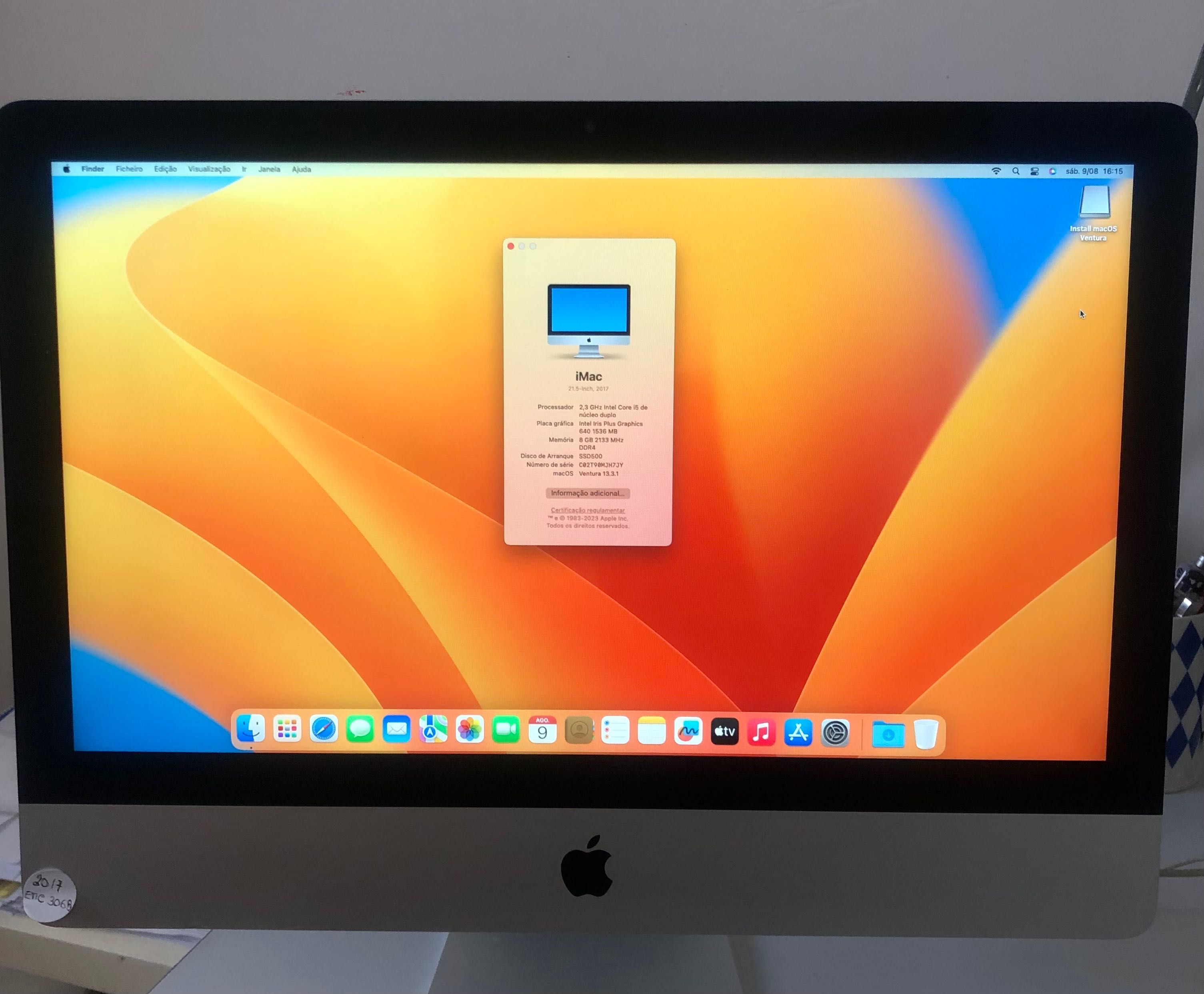 iMac 2017 21.5" SSD 500 giga Crucial Ventura