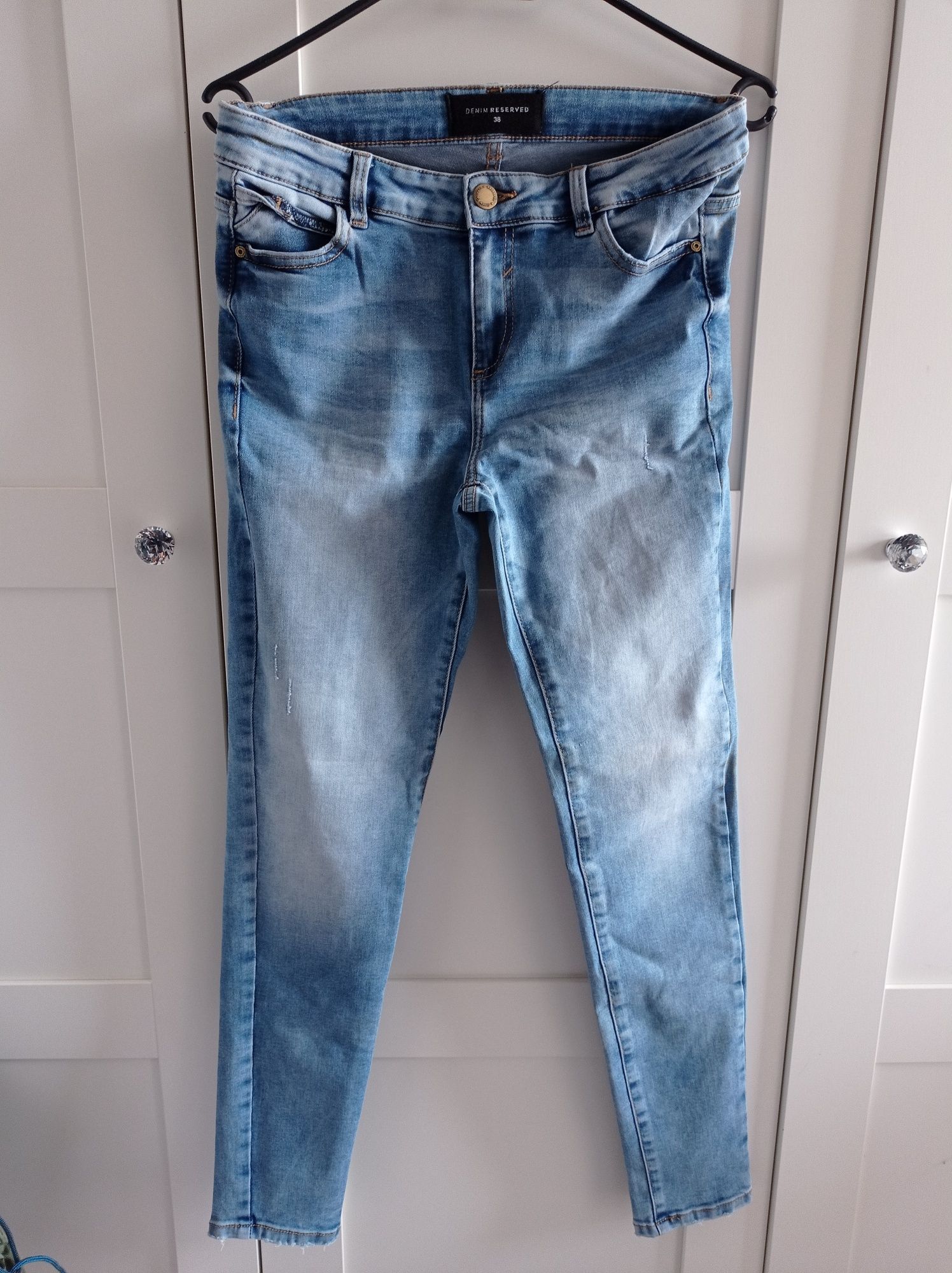 Reserved jeansy slim fit skinny rurki 38 M jak nowe