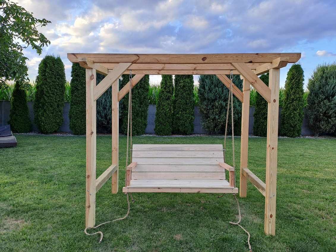 Huśtawka ogrodowa pergola wyroby z drewna