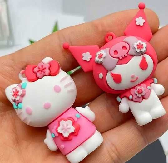 5 sztuk figurki Kuromi Cinnamoroll Pompompurin My Melody Hello Kitty