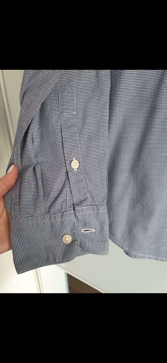 Koszula Mango w drobną pepitkę slim fit XXL
