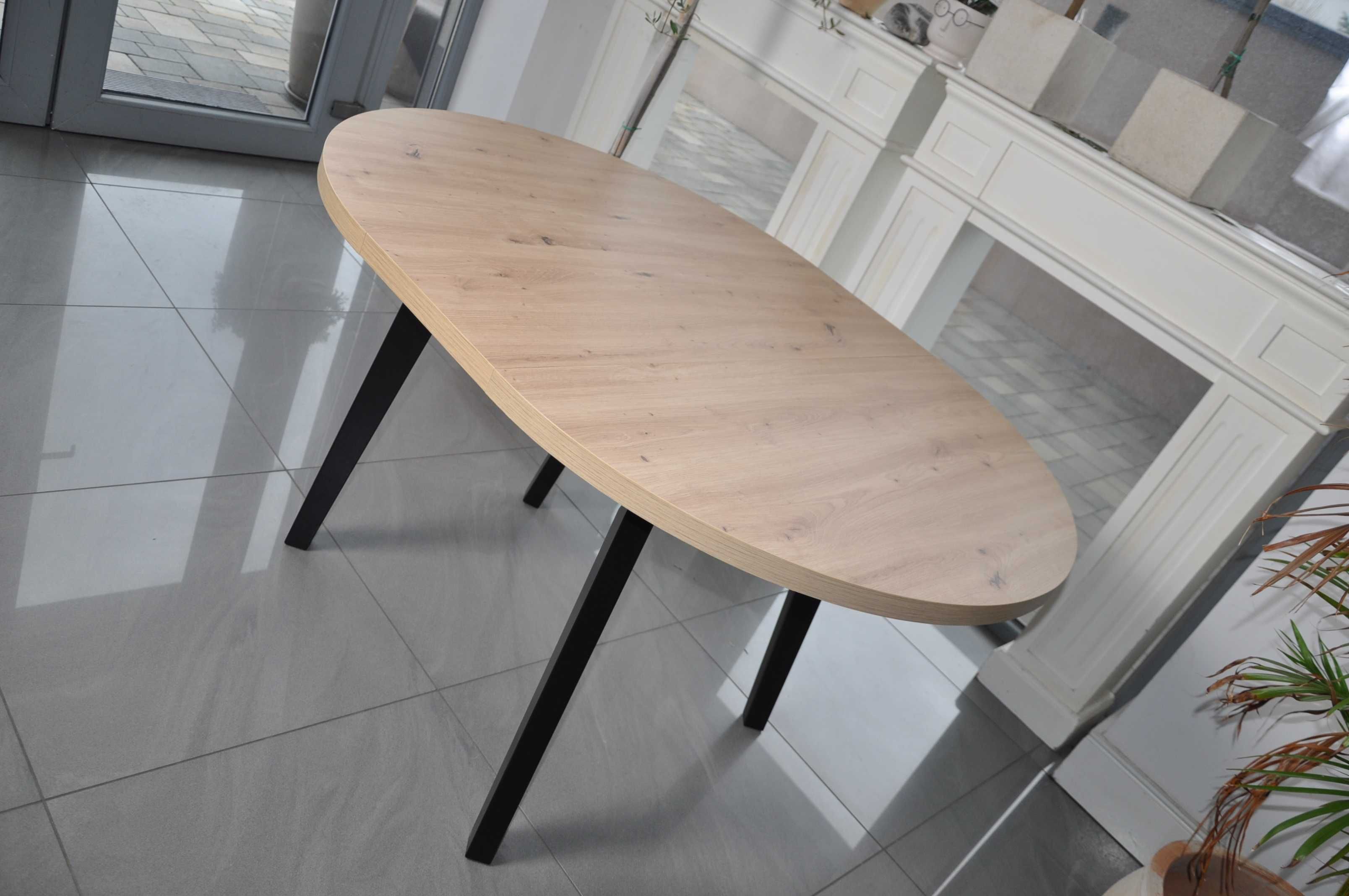 Promocja,Nowa Niższa Cena,Stół Okrągły Loft Rozkładany-Od Ręki
