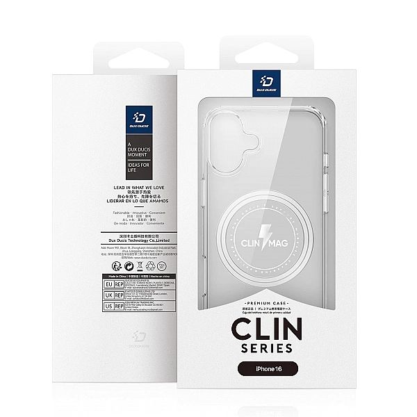 Etui Dux Ducis Clin Mag z MagSafe na iPhone 16 - przezroczyste