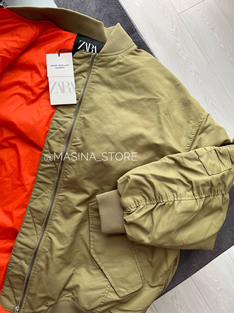 Бомбер оверсайз хакі Zara XS