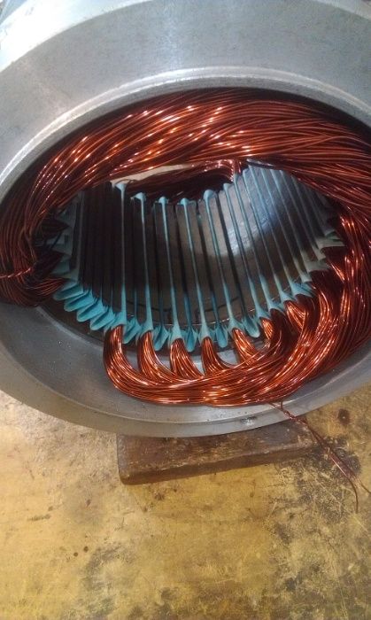 Перемотка электромоторів та генераторів електростанцій.