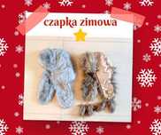 PREZENT dla Dziecka Mikołaj Święta _ piękna ciepła czapka z futerkiem