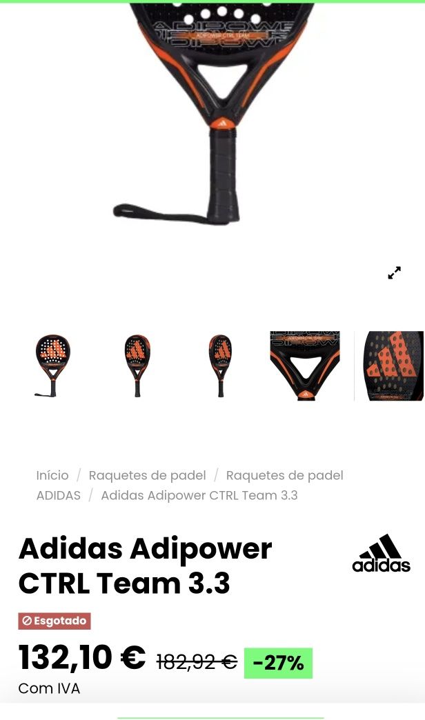 Saco Adidas Padel Azul Novo, Raquete Adidas Nova
