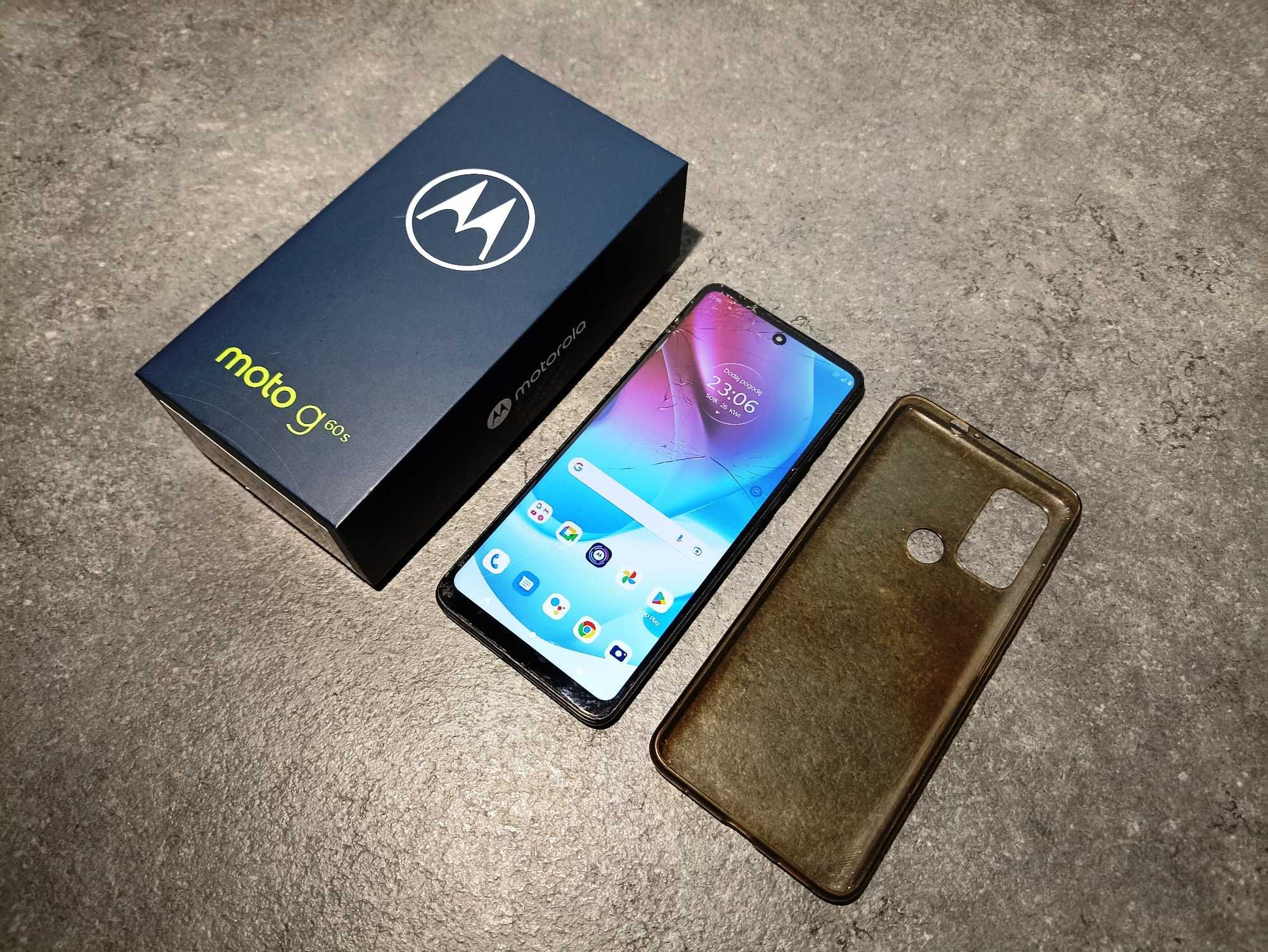 Smartfon - telefon komórkowy - MOTOROLA G60s - uszkodzony wyświetlacz