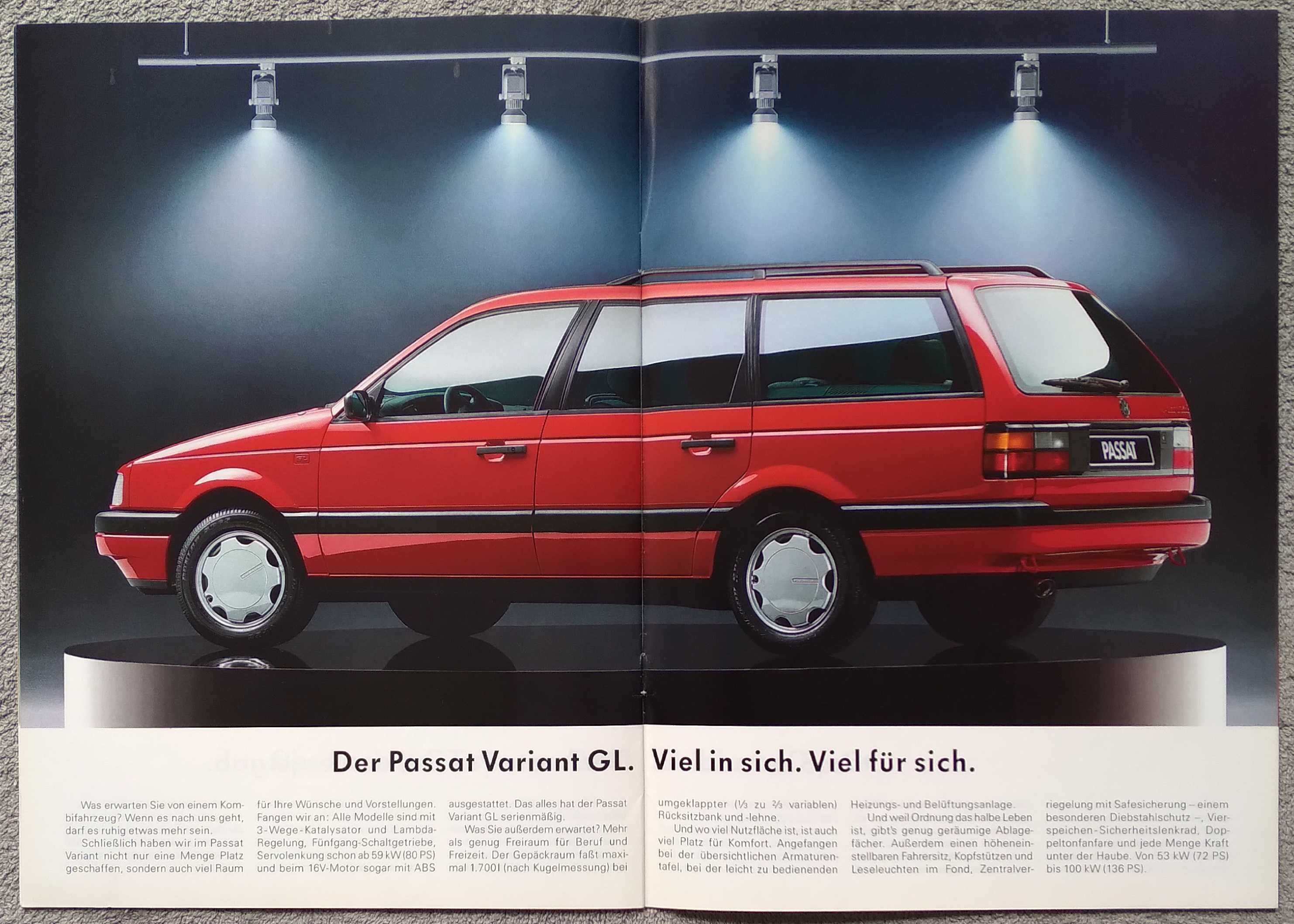 Prospekt Volkswagen modele 1990