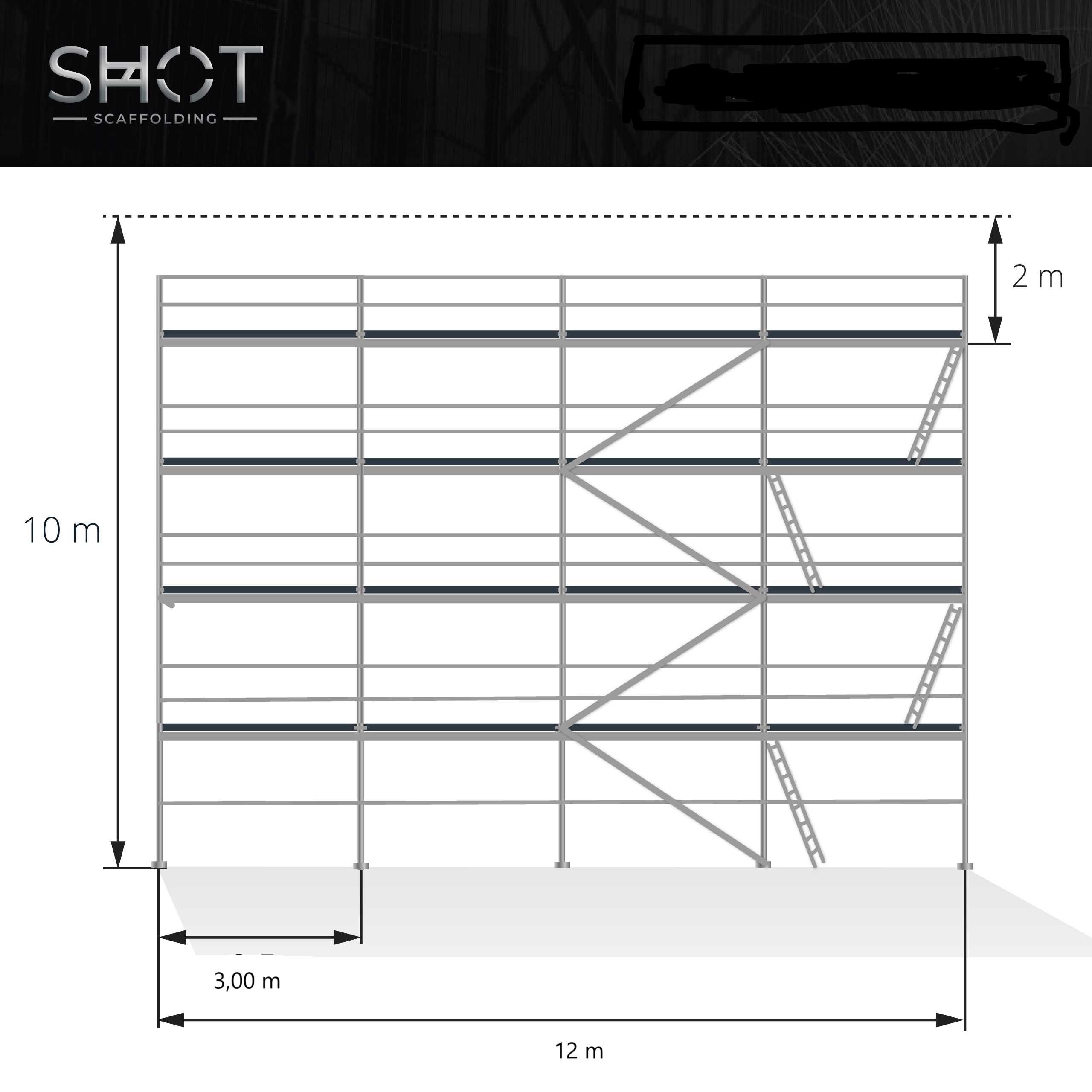 Rusztowanie fasadowe, aluminiowe typ Plettac ~ LEKKIE ~ 125 m2 ~ NOWE