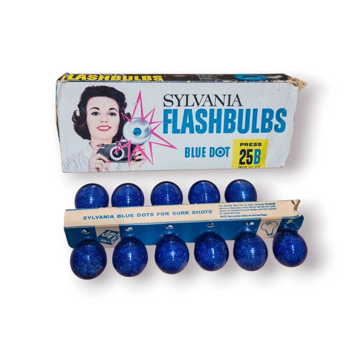 Vintage Lâmpadas Flash – Sylvania Blue Dot Press 25B – c. 1955–1965