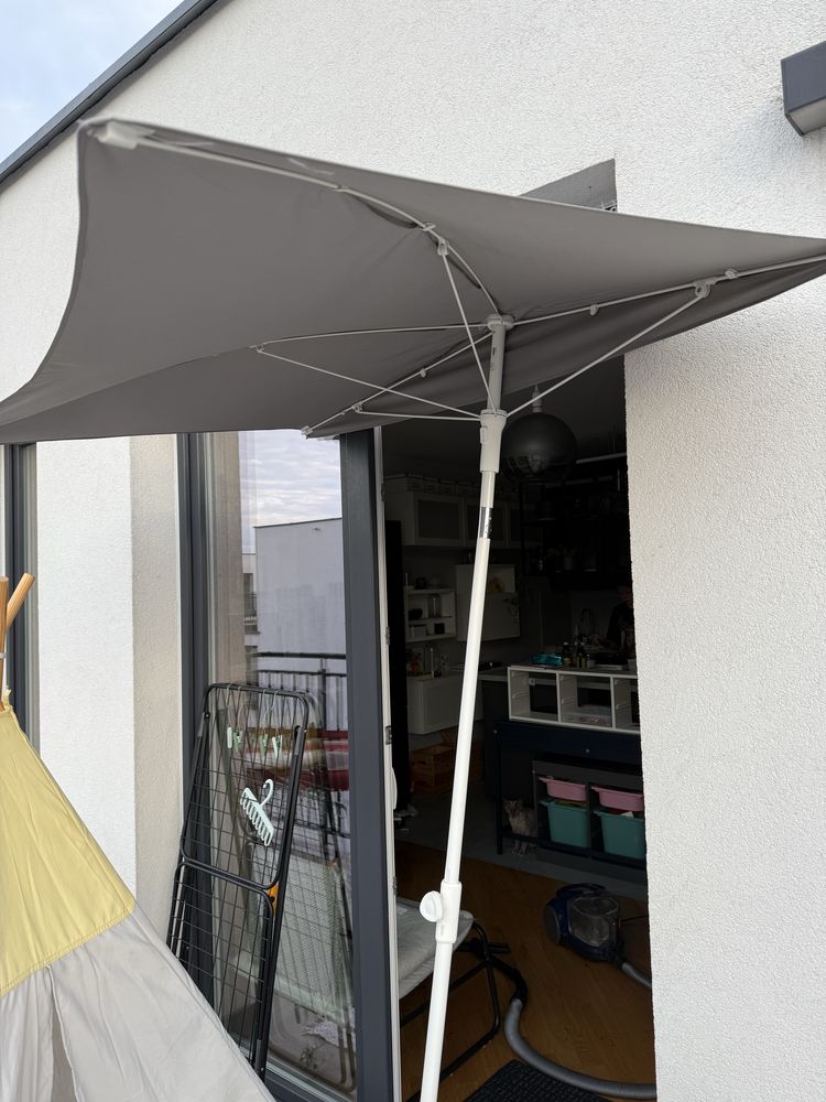 LILLEÖ Parasol, szary, 150x100 cm Ikea