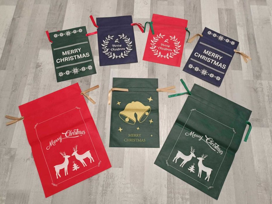 Torby świąteczne na prezenty Ekologiczne Worki Prezentowe worki
