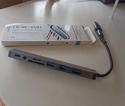 Hub USBC 8 em 1 para telemóvel tablet e computadores