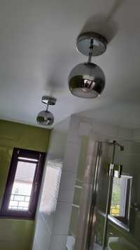 2 lampy metalowe, okrągłe, E14