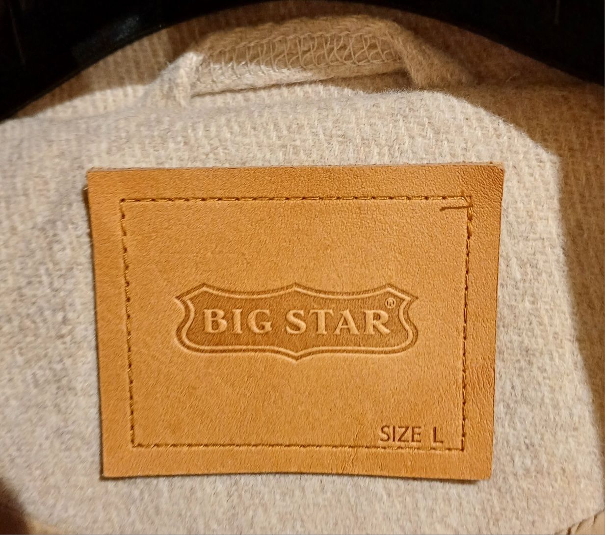 Okazja. Klasyczny płaszcz z dodatkiem wełny oversize Big Star jak nowy