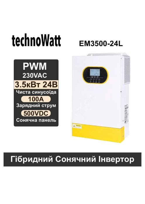 Гібридний інвертор 3.5 кВт 24В ANENJI 220 В 3500 Вт ЕМ3500-24L