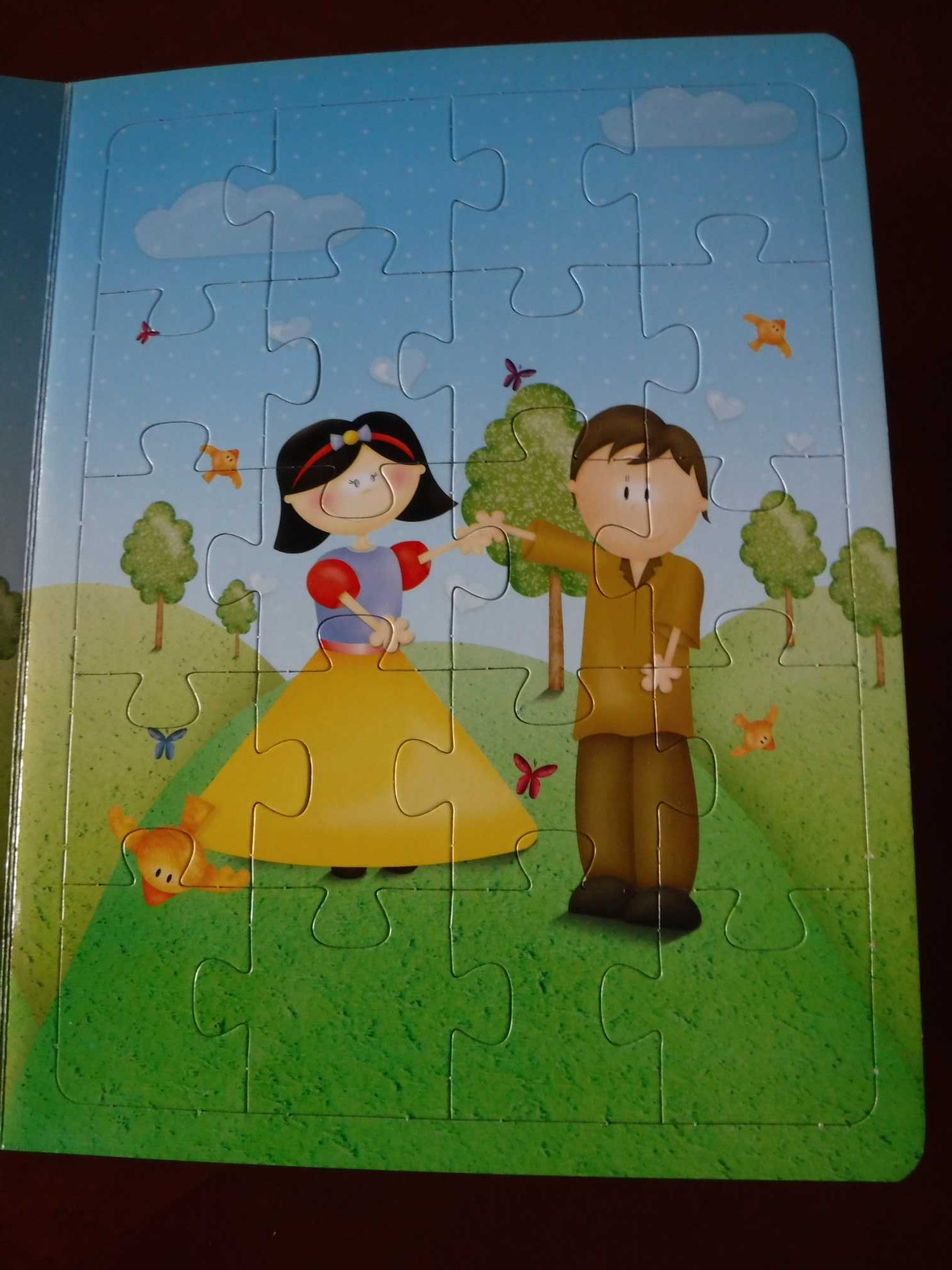 Branca de Neve - Livro com 4 puzzles - Livro infantil novo nunca usado