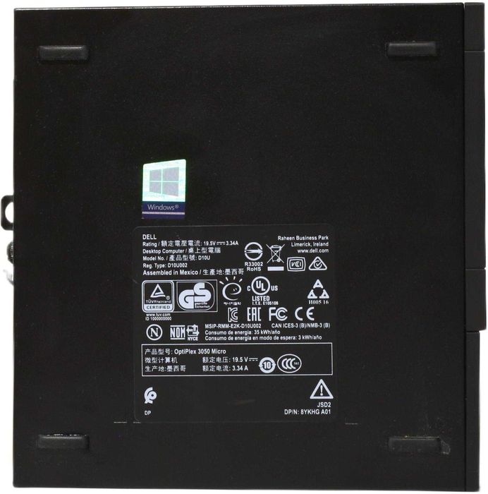 Неттоп Dell OptiPlex 3050 Micro (i3-7100T/8GB DDR4/m.2/WIN)