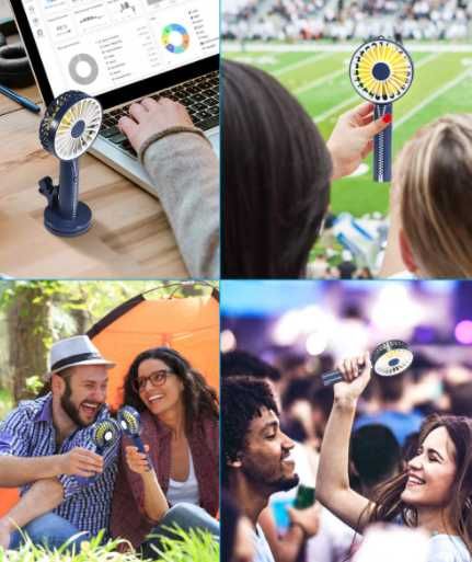 Kaome WIATRAK 2000mAh powerbank lusterko stojak