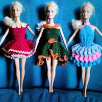 Sukienki dla lalki Barbie 3 sztuki