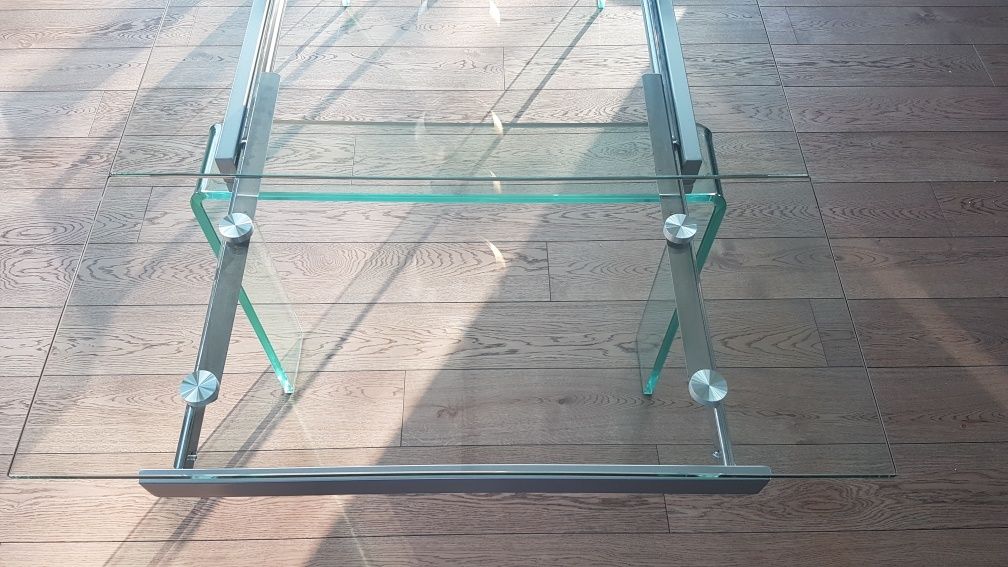 Stół szklany, rozkładany